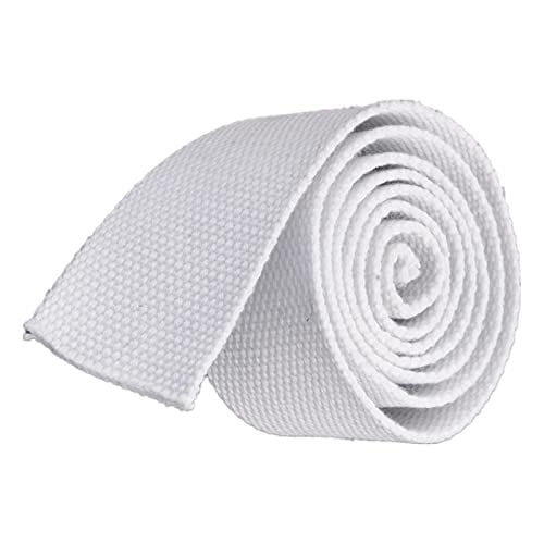 TGDGFKIAS Nylon Gurtband Garten Baum Krawatten Riemen, Gurtband 20mm 25mm 38mm 50mm breit, Baumwollgurtband for Taschen, Polstergurtband(White,20mm/5Yards) von TGDGFKIAS