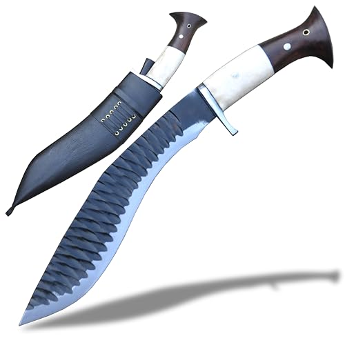 25 cm Lange Klinge, handgeschmiedetes Bauern-Kukri-Machete-Khukuri-Gurkha-Messer, Jagd- und Campingmesser von THE NEPAL