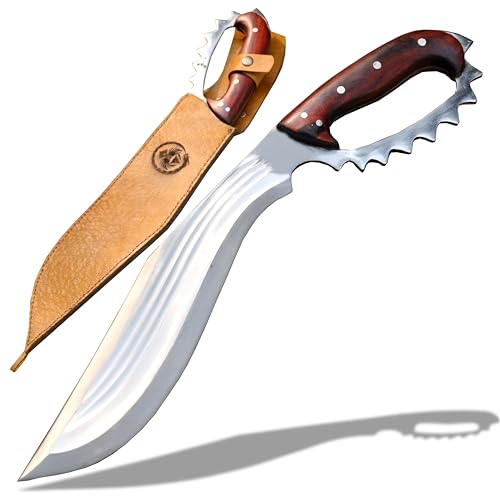 33 cm Lange Klinge, handgeschmiedetes Kukri-Messer, D-Schutzgriff, Khukuri, großes Jagd- und Campingmesser, Machete, hergestellt in Nepal 33 cm Lange Klinge, handgeschmiedetes Kukri-Messer, D-Schutzgriff, Khukuri, großes Jagd- und Campingmesser, Machete, hergestellt in Nepal von THE NEPAL