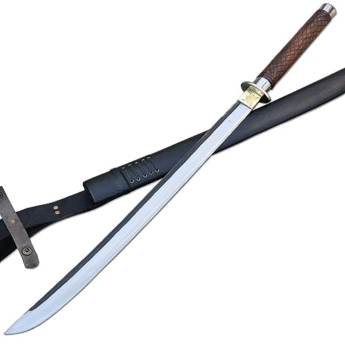Samurai-Schwert, 60 cm Lange Klinge, handgeschmiedetes Schwert aus Nepal, gehärtet, geschärft, fertige Arbeit von THE NEPAL