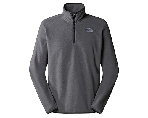 THE NORTH FACE Herren 100 Glacier 1/4 Zip Sweatshirt, TNF Medium Grey Heather, S von THE NORTH FACE