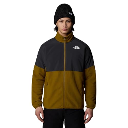 THE NORTH FACE Herren Glacier Heavyweight Full Zip Fleecejacke, Moss Green/Asphalt Grey, M von THE NORTH FACE