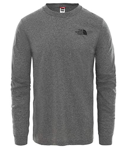 THE NORTH FACE Herren Langarmshirt Simple Dome, TNF Medium Grey Heather, M, T93L3BDYY von THE NORTH FACE