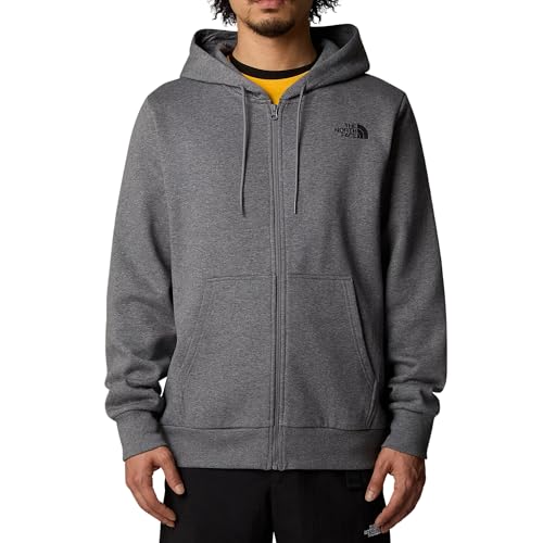 THE NORTH FACE Herren Simple Dome Full Zip Hoodie Jacke, Tnf Medium Grey Heather, L von THE NORTH FACE