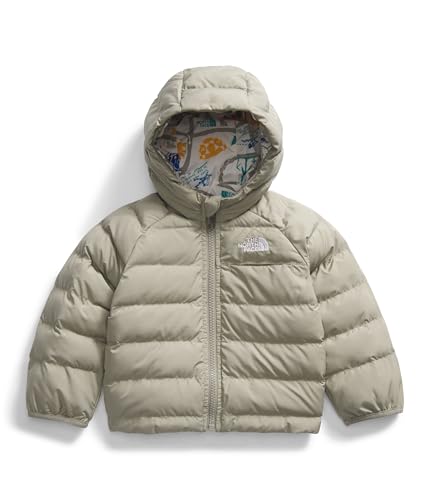 THE NORTH FACE Knder Reversible Perrito Hooded Jacke, Clay Grey, 3 Monate von THE NORTH FACE