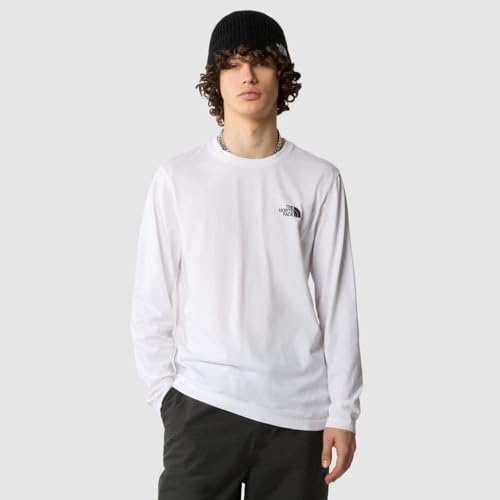 THE NORTH FACE NF0A87QNFN41 Men’s L/S Simple Dome Tee T-Shirt Herren TNF White Größe S von THE NORTH FACE