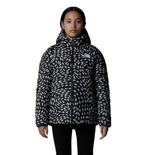 THE NORTH FACE Mädchen Reversible Perrito Hoodie-Jacke, Tnf Black Vector Field, 170 von THE NORTH FACE