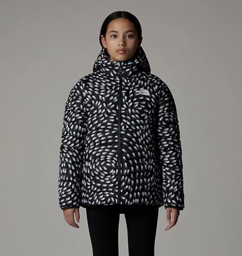 THE NORTH FACE Mädchen Reversible Perrito Hoodie-Jacke, Tnf Black Vector Field, 176 von THE NORTH FACE