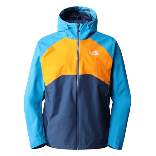 THE NORTH FACE Stratos Jacke Shady Blue-Cone Orange-Acoustic Blue XL von THE NORTH FACE