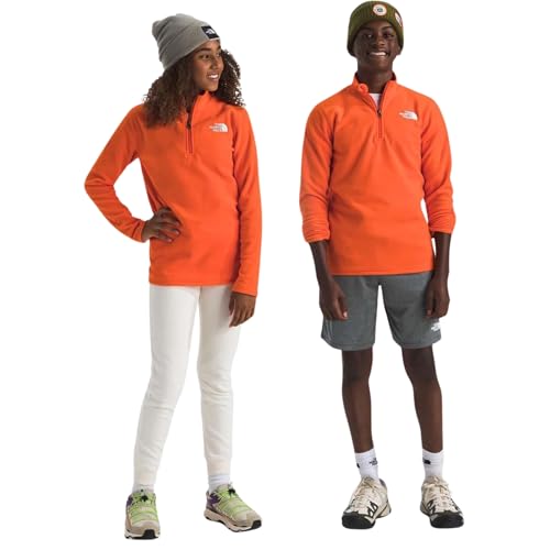 THE NORTH FACE Unisex Glacier 1/4 Zip Sweatshirt, TNF Orange, 152 von THE NORTH FACE