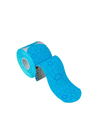 THERABAND Kinesiologisches Tape Kinesiology Tape Precut Rolle Blau, OneSize von THERABAND