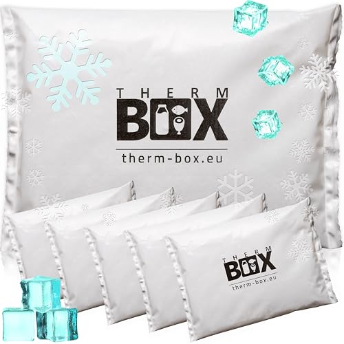 THERM BOX Profi Kühlakku für Kühlbox Set 6 Stück Groß 450g Wiederverwendbar Kühlpad Kühlpack Kühlbeutel Kühlkissen Weiß THERM BOX Profi Kühlakku für Kühlbox Set 6 Stück Groß 450g Wiederverwendbar Kühlpad Kühlpack Kühlbeutel Kühlkissen Weiß von THERM BOX