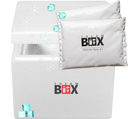 Therm-Box Styroporbox 13W mit 2X Kühlakku für Kühlbox 13,2L Innen: 30x20x22cm Transportbox Thermobehälter Wiederverwendbar Therm-Box Styroporbox 13W mit 2X Kühlakku für Kühlbox 13,2L Innen: 30x20x22cm Transportbox Thermobehälter Wiederverwendbar von THERM BOX