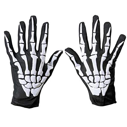 THINCAN 1 Paar Radfahren Fahrrad Motorrad Halloween Schädel Klaue Knochen Skelett Handschuhe Goth von THINCAN