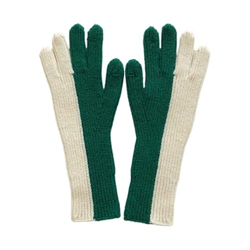 THINCAN Handschuhe, Farblich passende Touchscreen-Handschuhe, Winter-Strickhandschuhe mit Vollfinger für Damen von THINCAN