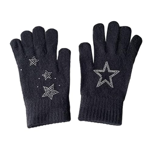 THINCAN Handschuhe, Gestrickte warme Vollfingerhandschuhe, Snowboardhandschuhe, Winter-Touchscreen-Handschuhe, Dicke isolierte Vollfingerhandschuhe von THINCAN