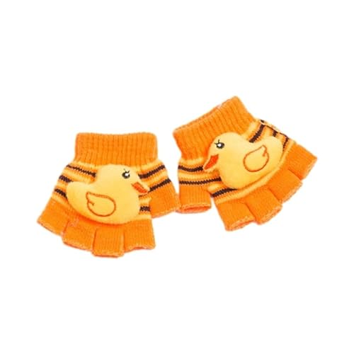 THINCAN Handschuhe, Kinder Winter Strickhandschuhe Kleinkind Verdicken Warme Cartoon Handschuhe Winddichte Handwärmer Unisex Baby Halbfingerhandschuhe von THINCAN