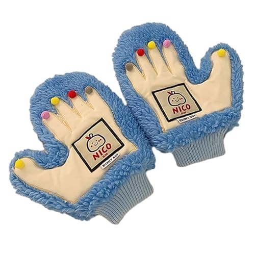 THINCAN Handschuhe, Schöne pelzige Handschuhe, warme, stilvolle, Bunte Pompoms-Handschuhe, Vollfinger-Kostüm von THINCAN