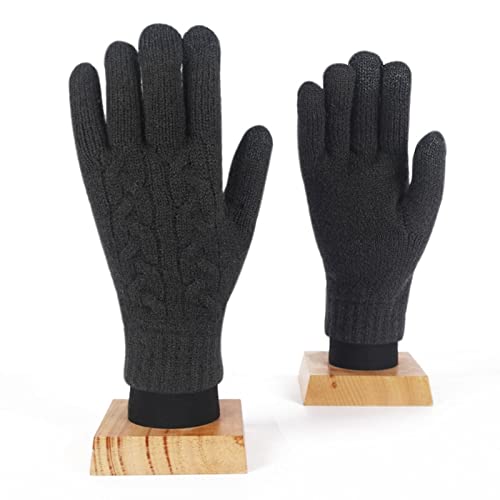 THINCAN Handschuhe, Warme Winterhandschuhe, Touchscreen-Fahrhandschuhe, Strickhandschuh mit warmem Futter von THINCAN