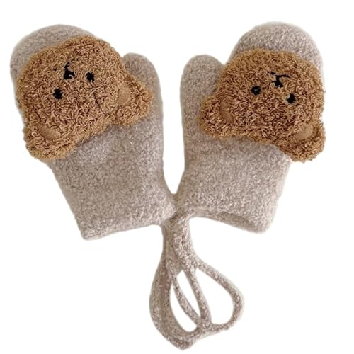 THINCAN Handschuhe, Winter Dicke Handschuhe Niedlichen Cartoon Bär Fäustling Hand Wärmer Baby Zahnen Fäustlinge von THINCAN