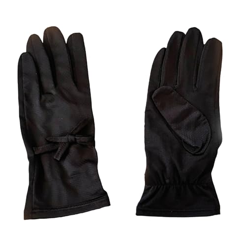 THINCAN Kühlende Handschuhe für Damen, Eisseide, mit Schleife, für Outdoor-Sport, Radfahren, Angeln, kühlende Handbekleidung von THINCAN