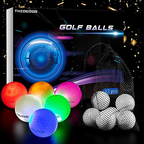 THIODOON 12er-Pack verbesserte im Dunkeln leuchtende Golfbälle, leuchtende LED-Golfbälle, Nacht-Golf-Geschenksets für Männer, Kinder, Frauen THIODOON 12er-Pack verbesserte im Dunkeln leuchtende Golfbälle, leuchtende LED-Golfbälle, Nacht-Golf-Geschenksets für Männer, Kinder, Frauen von THIODOON
