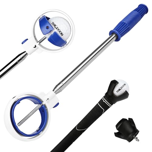 THIODOON Golf Ball Retriever Teleskop für Wasser mit Verriegelungsknopf Golf Ball Picker Obergreifer für Ende des Putters einziehbares Ball-Retriever Werkzeug Golf Zubehör und Geschenke für Männer THIODOON Golf Ball Retriever Teleskop für Wasser mit Verriegelungsknopf Golf Ball Picker Obergreifer für Ende des Putters einziehbares Ball-Retriever Werkzeug Golf Zubehör und Geschenke für Männer von THIODOON