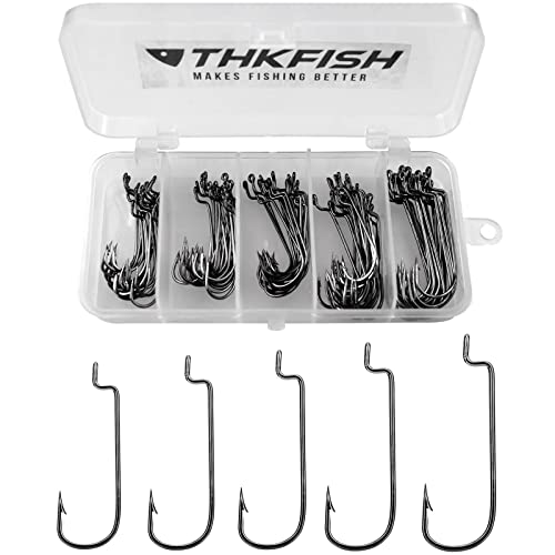 THKFISH 100stk/box Offset Wurm Haken Angelhaken Set Dropshot Haken Set Gummifisch Jigs Angeln Kit # 2# 1 1/0 2/0 3/0 THKFISH 100stk/box Offset Wurm Haken Angelhaken Set Dropshot Haken Set Gummifisch Jigs Angeln Kit # 2# 1 1/0 2/0 3/0 von THKFISH