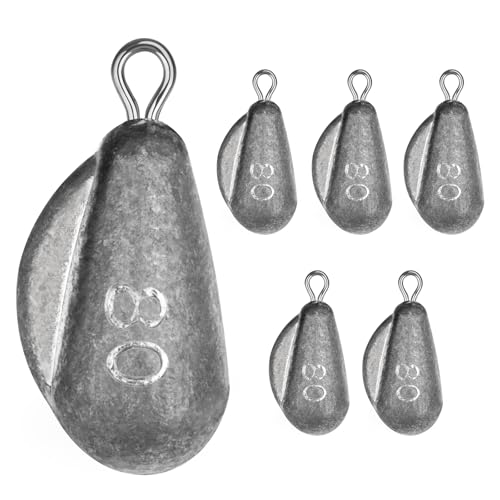 THKFISH Angelblei Set, Laufblei Angeln Set für Salzwasser, Dropshot Blei Set zum Brandungsangeln, Blei Angeln 2-5oz THKFISH Angelblei Set, Laufblei Angeln Set für Salzwasser, Dropshot Blei Set zum Brandungsangeln, Blei Angeln 2-5oz von THKFISH