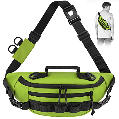 THKFISH AngelgerätTasche wasserdichte Bauchtasche Hüfttasche Gürteltasche mit verstellbarem Bund für Outdoor-Fliegenfischertasche, Angeln,Laufen, Sport im Freien, Training von THKFISH