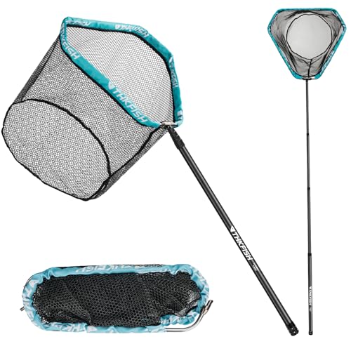 THKFISH Angelkescher, Setzkescher, Carbonfaser Fishing Kescher mit Langem Griff, Teleskop Angelkescher von 210-400CM, Aluminiumrahmen Kescher Angeln Gummiert, Fischkescher, Unterfangkescher P02 THKFISH Angelkescher, Setzkescher, Carbonfaser Fishing Kescher mit Langem Griff, Teleskop Angelkescher von 210-400CM, Aluminiumrahmen Kescher Angeln Gummiert, Fischkescher, Unterfangkescher P02 von THKFISH