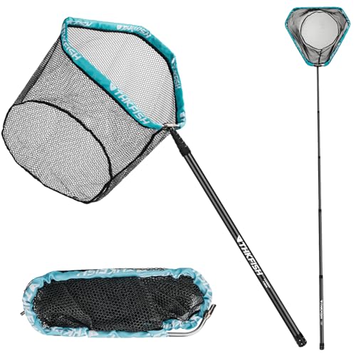THKFISH Angelkescher, Setzkescher, Carbonfaser Fishing Kescher mit Langem Griff, Teleskop Angelkescher von 210-400CM, Aluminiumrahmen Kescher Angeln Gummiert, Fischkescher, Unterfangkescher P02 THKFISH Angelkescher, Setzkescher, Carbonfaser Fishing Kescher mit Langem Griff, Teleskop Angelkescher von 210-400CM, Aluminiumrahmen Kescher Angeln Gummiert, Fischkescher, Unterfangkescher P02 von THKFISH