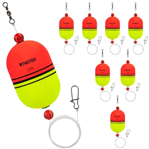 THKFISH 8PCS Angeln Slip Bobbers,Eva Schaumstoff Popping Floats beschwert Bobbers,Oval Integral Fishing Float,Slip Bobbers Schwimmer für Süßwasser und Salzwasser Inshore THKFISH 8PCS Angeln Slip Bobbers,Eva Schaumstoff Popping Floats beschwert Bobbers,Oval Integral Fishing Float,Slip Bobbers Schwimmer für Süßwasser und Salzwasser Inshore von THKFISH