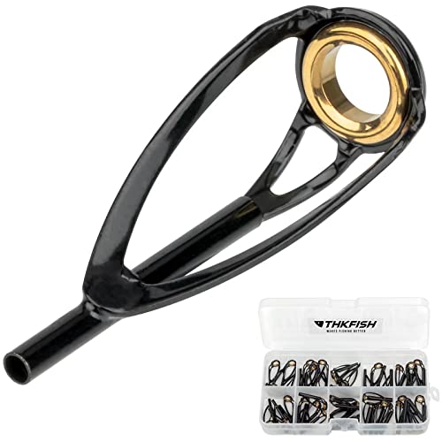 THKFISH Angelrute Reparatur Set Spitzenring Stipprute Tip Tops 50 Stück Ersatz-Kit für Angelrutenspitzen 10 Größen-A Black THKFISH Angelrute Reparatur Set Spitzenring Stipprute Tip Tops 50 Stück Ersatz-Kit für Angelrutenspitzen 10 Größen-A Black von THKFISH