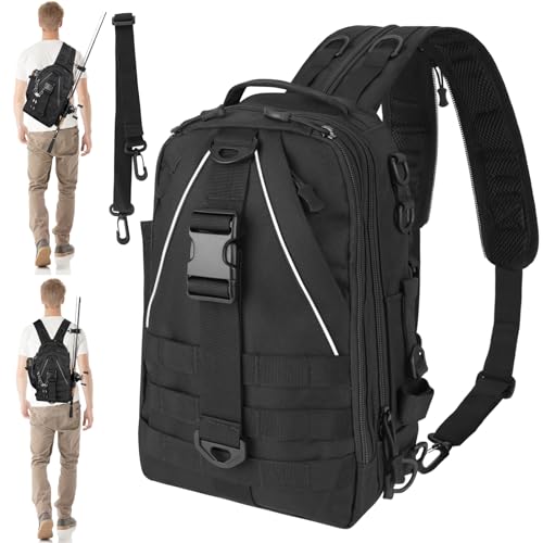 THKFISH Angeltasche 10L Angelrucksack mit Rutenhalter Wanderrucksäcke mit abnehmbarem Schultergurt Trekkingrucksäcke zum Angeln Camping Wandern,für 3 * 3600 Angelkoffer SCHWARZ THKFISH Angeltasche 10L Angelrucksack mit Rutenhalter Wanderrucksäcke mit abnehmbarem Schultergurt Trekkingrucksäcke zum Angeln Camping Wandern,für 3 * 3600 Angelkoffer SCHWARZ von THKFISH
