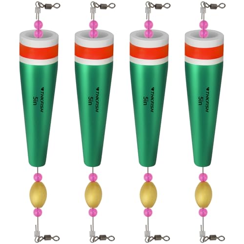 THKFISH Posen Angeln Schwimmer Angelposen Set Stahlvorfach Hecht Forelle Pose Gewichteter Knallender Schwimmer 4 Stück 40g-GRÜN THKFISH Posen Angeln Schwimmer Angelposen Set Stahlvorfach Hecht Forelle Pose Gewichteter Knallender Schwimmer 4 Stück 40g-GRÜN von THKFISH