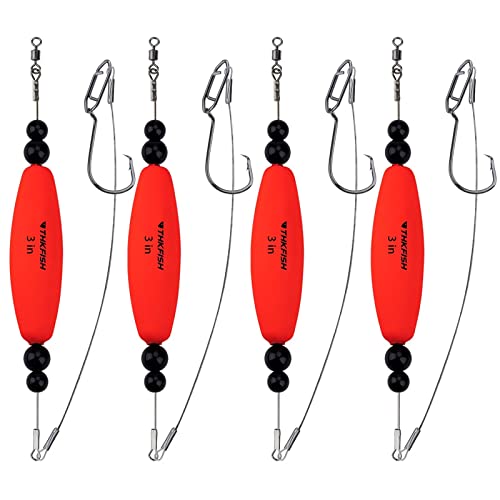 THKFISH Posen Angeln Schwimmer Angelsets Catfish Rattle Rig Wels Posen Hecht Posen Set Santee Rig 4 Stück-3in ROT THKFISH Posen Angeln Schwimmer Angelsets Catfish Rattle Rig Wels Posen Hecht Posen Set Santee Rig 4 Stück-3in ROT von THKFISH