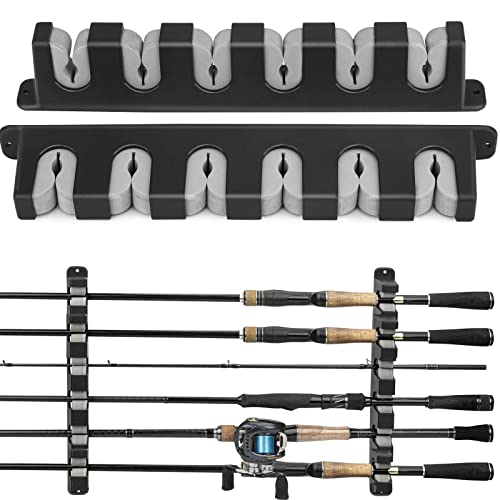 THKFISH Rutenständer Angelruten Angelrutenstände Angelrutenhalter Wand Vertikale/horizontale Angelrutenhalter für die Wandmontage A grau-horizontaler Rutenständer zur 6 Ruten THKFISH Rutenständer Angelruten Angelrutenstände Angelrutenhalter Wand Vertikale/horizontale Angelrutenhalter für die Wandmontage A grau-horizontaler Rutenständer zur 6 Ruten von THKFISH
