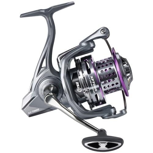 THKFISH Salzwasser-Spinnrolle, 7000 Brandungs-Angelrollen, 11+1BB Metallkörper SalzwasserSpinnrolle, CNC-Aluminium-Spulenrollen für Lange Würfe,Max 11/25LB THKFISH Salzwasser-Spinnrolle, 7000 Brandungs-Angelrollen, 11+1BB Metallkörper SalzwasserSpinnrolle, CNC-Aluminium-Spulenrollen für Lange Würfe,Max 11/25LB von THKFISH