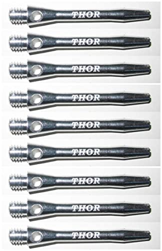THOR-DARTS ®™ Aluminiumschäfte 35mm short Dart Alu Shafts 2 Set = 6 Stück silber von THOR-DARTS