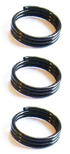 THOR-DARTS 100 schwarze Schaftringe Dart Federringe Darts Shaftrings Edelstahl vernickelt Markenqualität (100 pcs, black) von THOR-DARTS