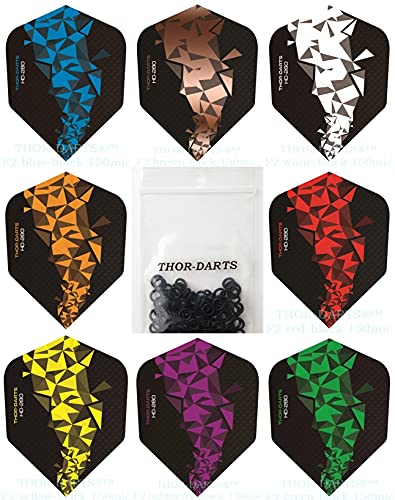 THOR-DARTS 30 x 150 Micron Ultra Strong Darts Flights HD-280 F2 Mixed Colors extra Lange haltbar (extra Strong 150mic Farbmix 30 Flights = 10 Set THOR-DARTS 30 x 150 Micron Ultra Strong Darts Flights HD-280 F2 Mixed Colors extra Lange haltbar (extra Strong 150mic Farbmix 30 Flights = 10 Set von THOR-DARTS