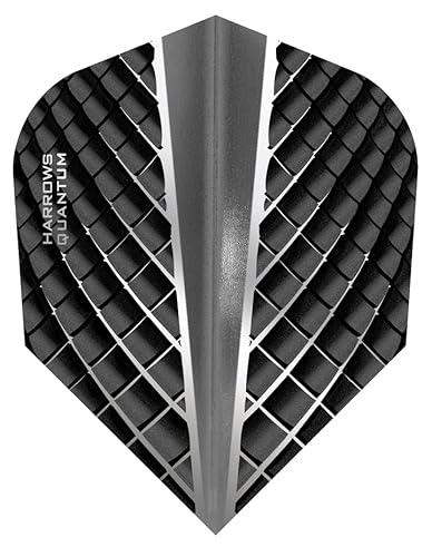 THOR-SPORTS Harrows Quantum Flights Slim/Pear/Kite/Standard in diversen Farben (Standard 1 Set, Silbergrau) von THOR-SPORTS