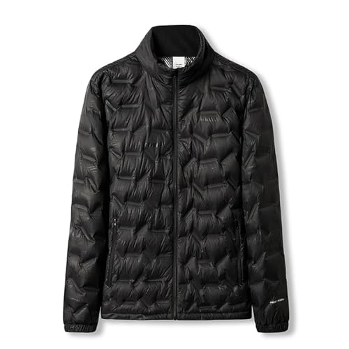 THOYBMO Daunenjacke Down Jacket Damen Gesteppter Kurzer Puffermantel Durchgehender Reißverschluss Isolierte Warme Leichte Winteroberbekleidung,Black,XXL52.5 von THOYBMO