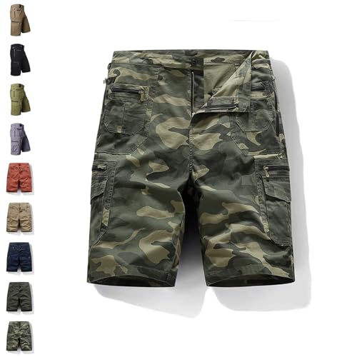 THQERAER Men's Outdoor Sporty Fitness Multifunctional Shorts, 2024 New Multifunctional Tactical Shorts (Camouflage,Small) von THQERAER