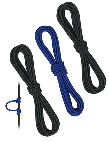 THREE ARCHERS Bogenschießen D-Schleife Release Nock Durable Wire D Ring Nocking Loop Schnalle (Schwartz+blau) von THREE ARCHERS