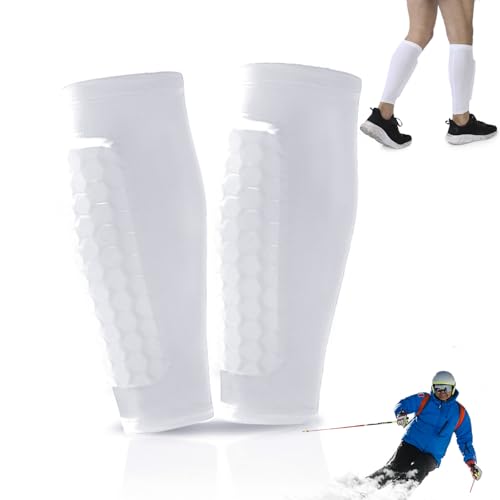 Schienbeinschoner Skifahren,1 Pair Schienbeinschoner für Fußball,Shindefender Shin Guards, Kollisionsschutz für Fußball, Schienbeinschoner Abdeckung für Sport für Kinder und Erwachsene (Weiß, M) Schienbeinschoner Skifahren,1 Pair Schienbeinschoner für Fußball,Shindefender Shin Guards, Kollisionsschutz für Fußball, Schienbeinschoner Abdeckung für Sport für Kinder und Erwachsene (Weiß, M) von TIANHOO