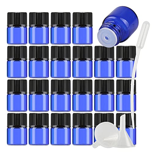 TIANZD 50 Stück Leer 1 ml Kleine Glasflaschen mit Orifice Reducer Blau Mini-ätherische Ölflaschen Duft Glas Fläschchen für Ätherisches Öl,Aromatherapie,Parfüm,Massage TIANZD 50 Stück Leer 1 ml Kleine Glasflaschen mit Orifice Reducer Blau Mini-ätherische Ölflaschen Duft Glas Fläschchen für Ätherisches Öl,Aromatherapie,Parfüm,Massage von TIANZD