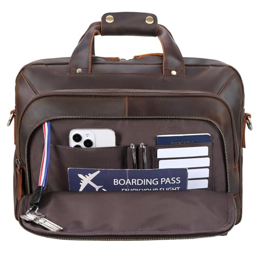 TIDING Business Aktentasche Herren Leder 15.6 Zoll Laptop Tasche Echtleder Laptoptasche Arbeitstasche Vintage Groß Computertasche für Reisen, Geschäft, Schule, Büro TIDING Business Aktentasche Herren Leder 15.6 Zoll Laptop Tasche Echtleder Laptoptasche Arbeitstasche Vintage Groß Computertasche für Reisen, Geschäft, Schule, Büro von TIDING