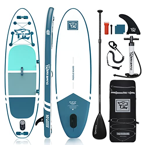 TIGERXBANG Aufblasbare SUP Boards Stand Up Paddleboarding 305x80x15cm mit hochwertigem SUP-Zubehör, Allround-Paddle-Boards für Erwachsene/Kinder, Defender Collection Blau TIGERXBANG Aufblasbare SUP Boards Stand Up Paddleboarding 305x80x15cm mit hochwertigem SUP-Zubehör, Allround-Paddle-Boards für Erwachsene/Kinder, Defender Collection Blau von TIGERXBANG